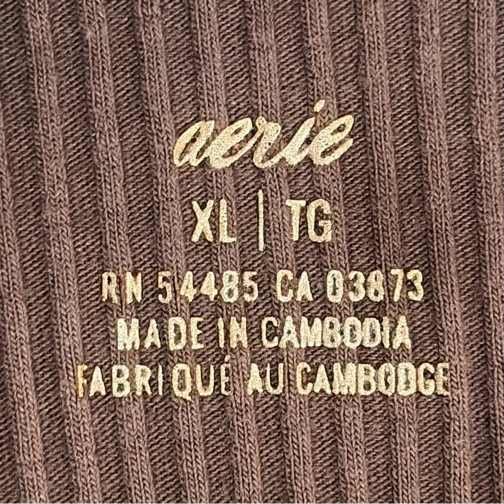 Aerie Chocolate Ribbed Tank Top - Picture 5 of 6